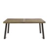 Acacia Wood Dining Table With Slat Design - Gray / Rustic Metal - Image 7