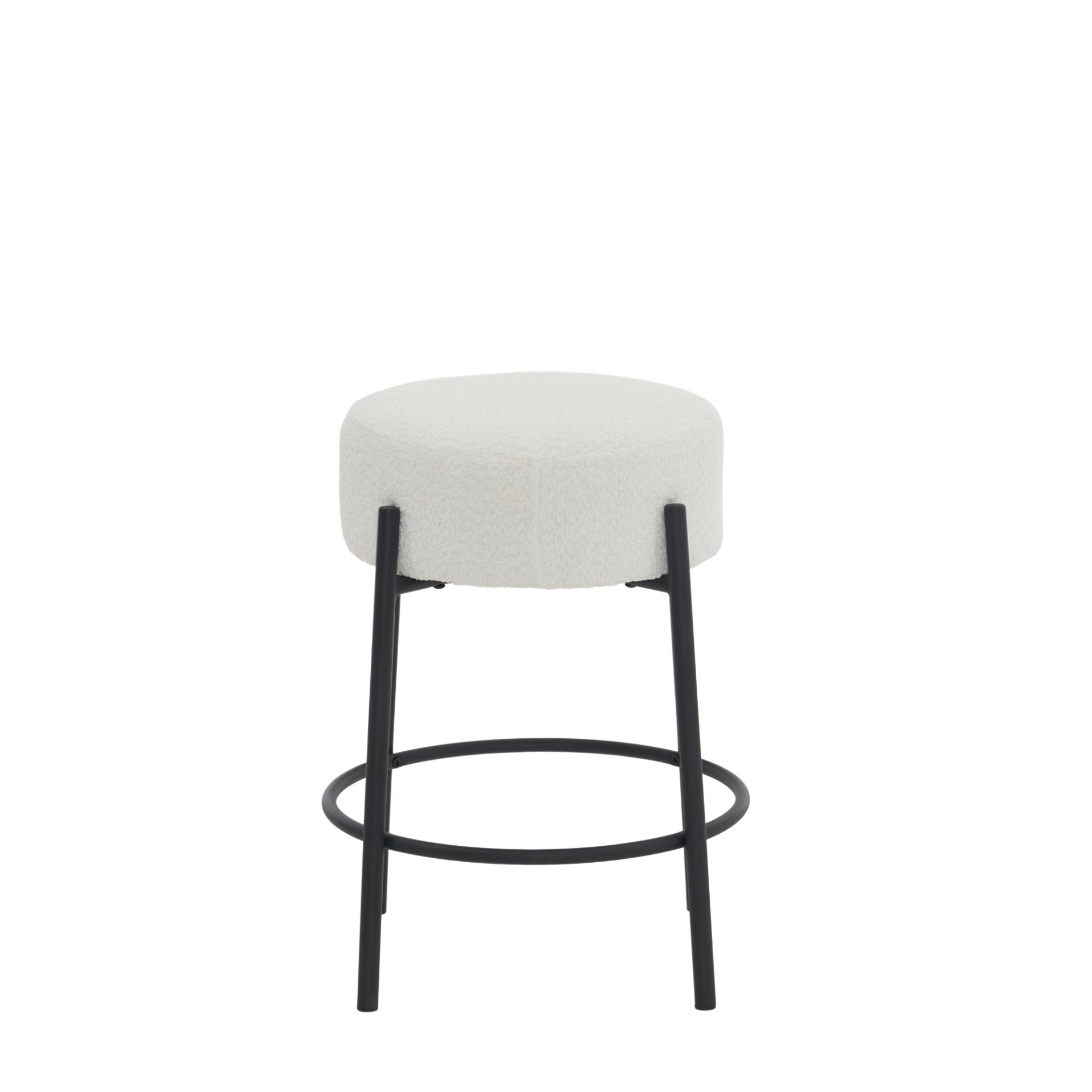 Round Bar Stools (Set of 2), Contemporary Upholstered Dining Stools For Kitchens, Coffee Shops And Bar Stores - White - Image 21