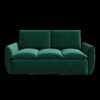 Pull Out Sofa Bed, 3 Seat Convertible Sleeper Sofa With 2 In 1 Pillow And Blanket Set Multifunctional Velvet Sofa Bed - Green - Image 9