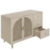 2 Door 3 Drawer Cabinet, Suitable For Bedroom - Natural - Image 13