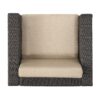 Modern Outdoor Club Chair With Removable Cushions - Brown / Beige - Image 11