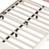 Full Size Upholstered Princess Bed With Crown Headboard, Full Size Platform Bed With Headboard And Footboard - White / Pink - Image 6