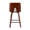 Ariana - Mid-Century Modern Counter Stool (Set of 2) - Walnut / Beige - Image 5