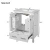24" Bathroom Vanity With Integrated Undermount Sink, Soft Close Doors, 2 Doors 1 Drawer Storage - White - Image 4