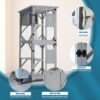 Large Cat House Outdoor Catio Cat Enclosures On Wheels, Kitty House With Upgraded Resting Box Waterproof Roof - Gray - Image 5
