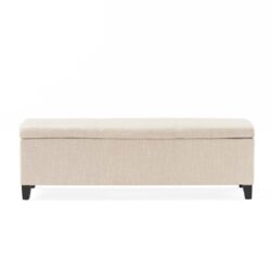 Glouster - Contemporary Storage Ottoman - Light Beige