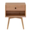 Mid-Century 1 Drawer Nightstand - Natural Pine - Image 2