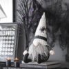 Sitting Gnome With Hat Spider, For Halloween Decor - Black White - Image 10