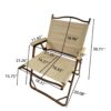 Comfy - Foldable And Portable Chair With Armrests, Indoor And Outdoor Universal (Set of 4) - Brown - Image 3
