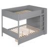 Full Over Full Bunk Bed With 2 Drawers And Multi-Layer Cabinet - Gray - Image 7