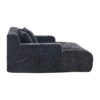Chenille Interior Lazy Sofa Chaise Lounge Armchair With 3 Pillows And Armrests, Soft Chenille - Black - Image 12