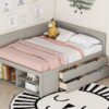 Full Size Daybed With Drawers And Shelves - Gray - Image 10