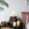 Flickering LED Candles With Remote Timer (Set of 3) - Ivory - Image 10