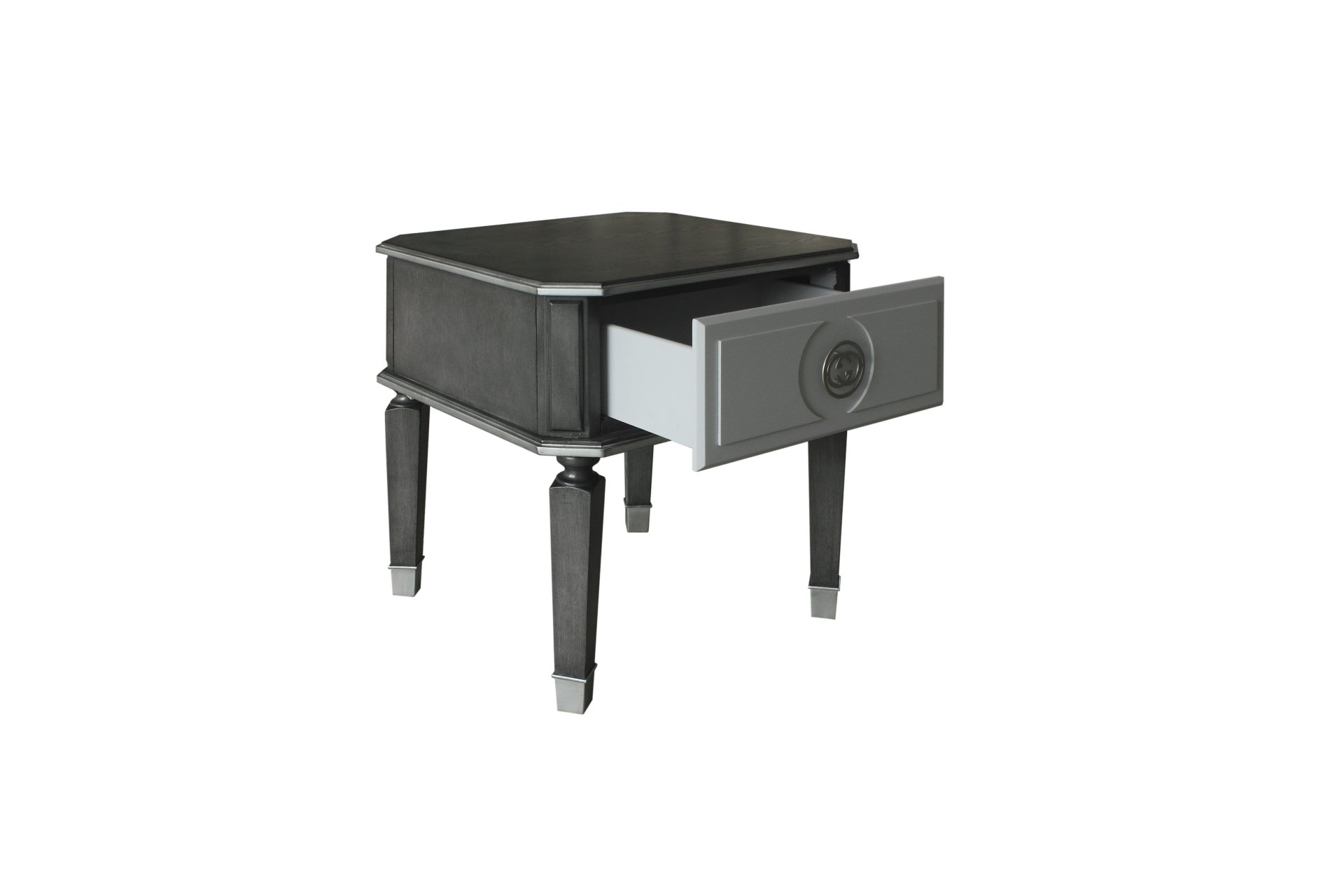 House Beatrice - End Table - Charcoal / Light Gray - Image 3