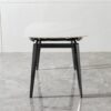 Modern Extendable Round Dining Table With Sintered Stone Top - White / Black - Image 8