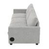 Sectional With Bluetooth Speaker Comfy Cloud Couch Set With Drop Down Table Cup Holders, USB Charger Storage Armrest Wide Seat Sofa - Gray - Image 5