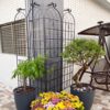 4 Pack Metal Garden Rustproof Trellis For Climbing Plants Outdoor Flower Support - Black - Image 13