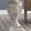Antique Round Wood Table - Antique White / Gray - Image 5