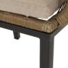 Modern Wicker Dining Club Chair With Water Resistant Cushions - Brown / Beige - Image 13