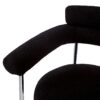 Contemporary Upholstered Armchair Dining Chairs With Metal Legs (Set of 2) - Black - Image 11