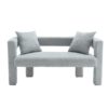 Modern Loveseat Sofa, Comfy Upholstered 2 Seater Sofa - Mint Green - Image 13