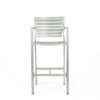 Outdoor Aluminum Rust Proof Barstools (Set of 2) - Silver - Image 7