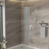 Dual Shower Head 16" Ceiling Mount Square Shower System With Rough In Valve, Stainless Steel & Brass - Brushed Nickel - Image 2