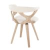 Gardenia - Mid-Century Modern Dining / Chair - White Washed / Cream - Image 3