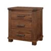 Rustic Farmhouse Nightstand (Set of 2) With 3 Drawers - Natural - Image 5