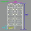 2 Pack Metal Garden Trellis Rustproof Trellis For Climbing Plants Outdoor Flower Support - Cream White - Image 3