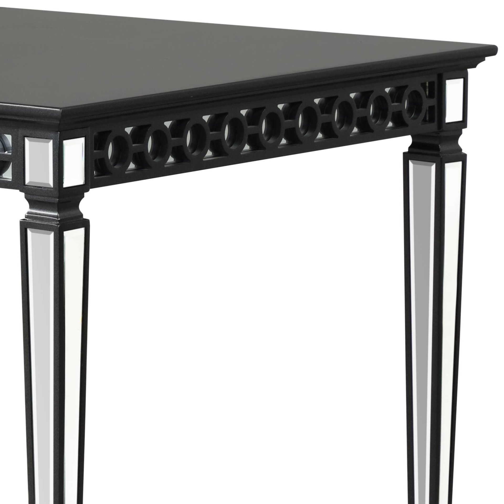 Varian II - Mirrored Dining Table - Black - Image 3
