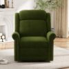 360 Degrees Swivel Recliner Manual Rocking With Adjustable Backrest For Living Room - Green - Image 22