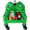 Pneumatic 360 Degree Swivel Stool, Mechanics Rolling Creeper Seat, Heavy Duty Rolling Mechanics Stool, Shop Stool With Casters - Green - Image 9