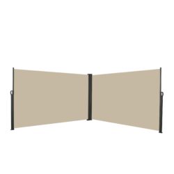 Retractable Side Awning Waterproof And UV Resistant Roll Up Privacy Screen For Balcony - Beige