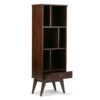 Draper - Mid Century Bookcase And Storage Unit - Medium Auburn Brown - Image 2