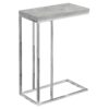 Accent Table, C - Shaped, Contemporary - Gray - Image 8