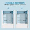 Aluminum Frame Double Sliding Soft Close Bathtub Shower Door, 1 / 4" Tempered Glass And Dual 304 Stainless Steel Handles - Matte Black - Image 5