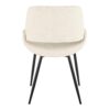 Fabrico - Mid-Century Modern Dining Chair (Set of 2) - Cream / Black - Image 6