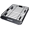 Motoring Rooftop Cargo Carrier Basket Steel 42" Universal Fit Roof Rack - Black - Image 9