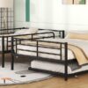 Full Over Full Metal Bunk Bed With Trundle - Black - Image 20