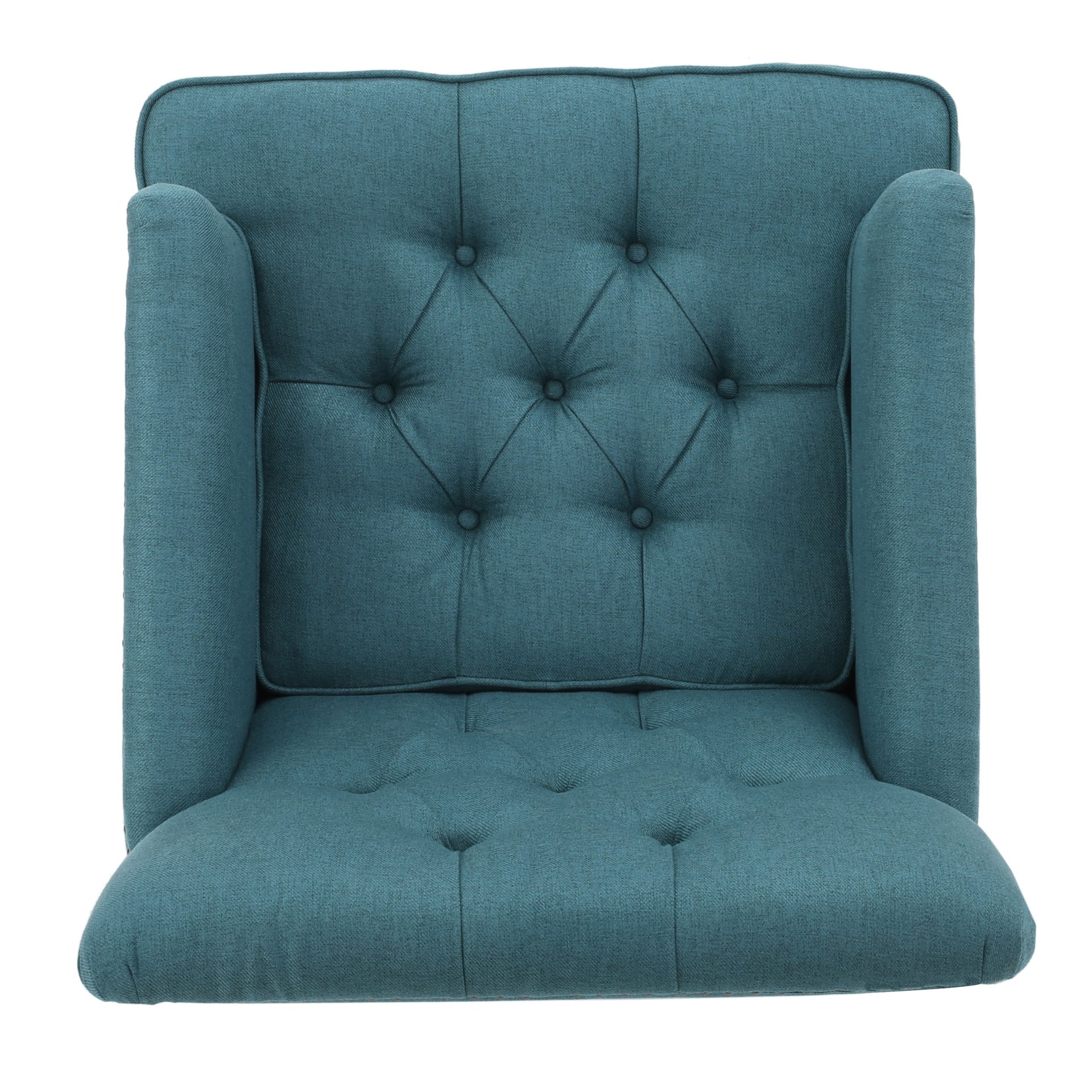 Harrison - Tufted Club Chair With Plush Cushion And Studded Trim - Dark Teal - Image 8