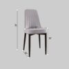 Modern Style Dining Chair (Set of 4) With Comfortable Cushions Metal Legs - Gray - Image 18