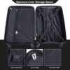 Luggage 4 Piece Lightweight Suitcase With Rotating Wheels, 24" And 28" With Tsa Lock, (16/20/24/28) - Black - Image 4