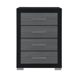 Elsa - 2 Toned And Chest With Bar Handle - Black