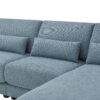 Oversized Deep Seat Sectional Sofa With Reversible Chaise, Loop Yarn Fabric 5 Seat Armless Indoor Furniture, Convertible L-Shaped Couch - Blue - Image 8