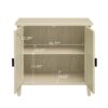 Rattan 2 Door Cabinet, Suitable For Bedroom - Natural - Image 5