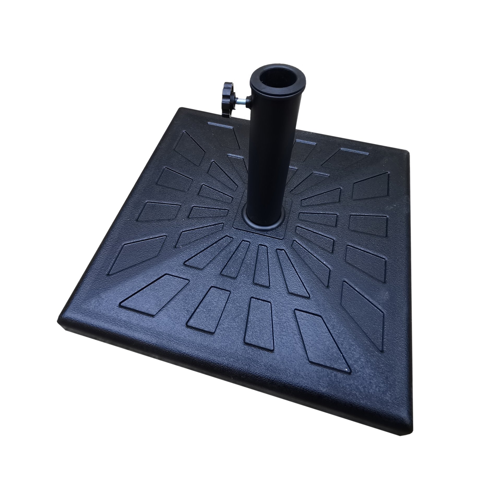42 Pound Square Resin Umbrella Base - Black - Image 4