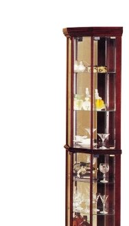 Huxley - Curio Cabinet (Corner) - Cherry - Image 4