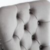 Nikki - Modern, High-End Tufted Solid Wood Contemporary Velvet Upholstered Dining Chair With Chrome Stainless Steel Plating Legs, Nailhead Trim (Set of 2) - Gray / Chrome - Image 8