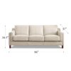 Bella - Leather Sofa - Beige - Image 7
